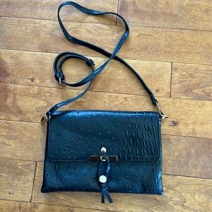 Vegan Crocodile Crossbody Envelope Bag